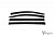 Дефлекторы окон Vinguru Volkswagen Touran I (2-ой рестайлинг) 2010-2015 мультивен накладные скотч к-т 4шт., материал акрил AFV80810
