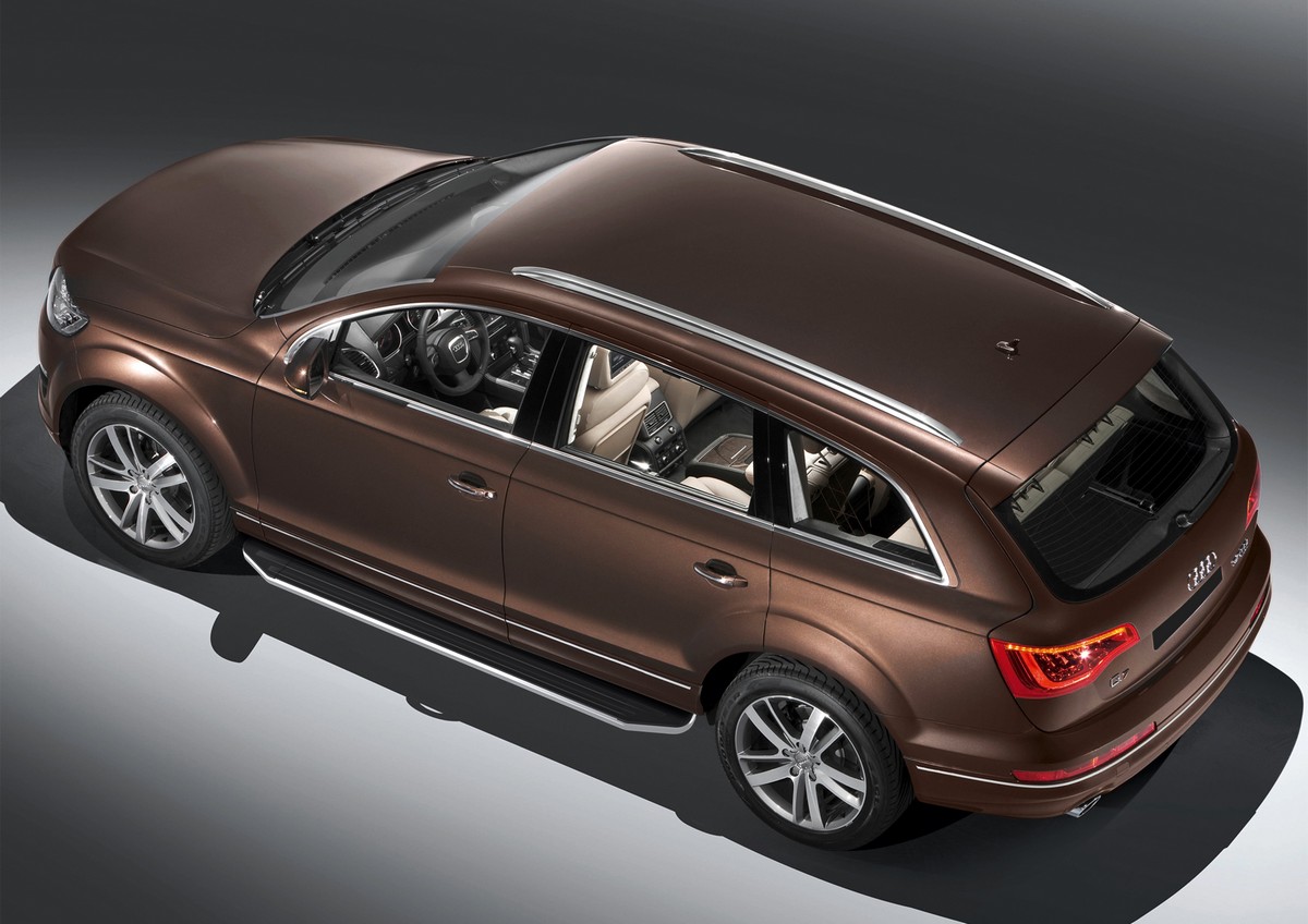 Пороги алюминиевые "Premium" Rival для Audi Q7 2009-2015/Volkswagen Touareg 2010-2014-2018, 193 см, 2 шт., A193ALP.5801.3