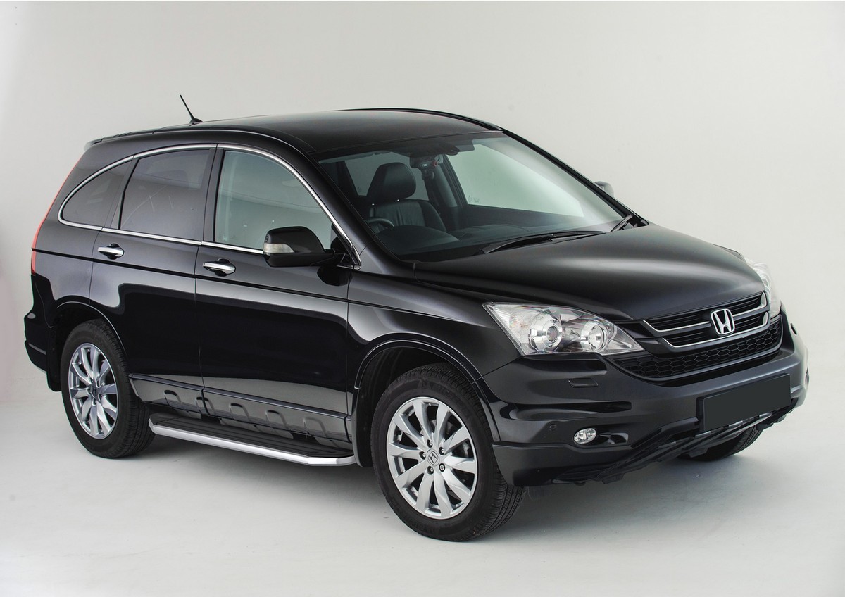 Пороги алюминиевые "Premium" Rival для Honda CR-V 2007-2010-2012, 173 см, 2 шт., A173ALP.2101.1