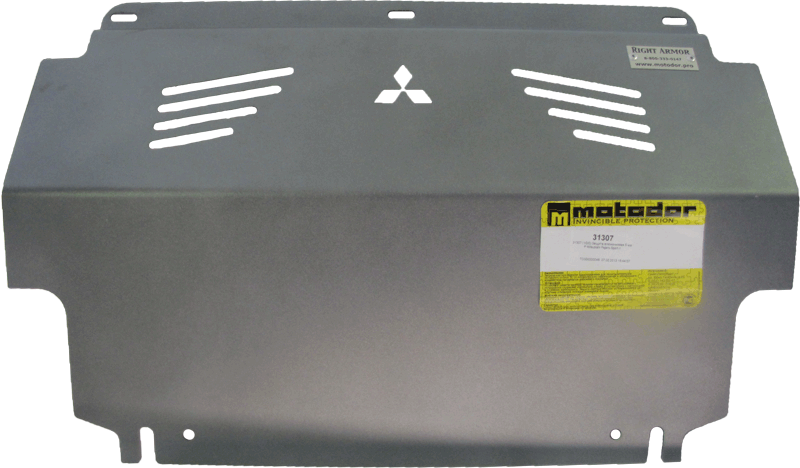 Защита алюминиевая Мотодор, подходит для Mitsubishi Pajero Sport II 2008-2011, Mitsubishi Pajero Sport II 2012-2016 (арт.31307)