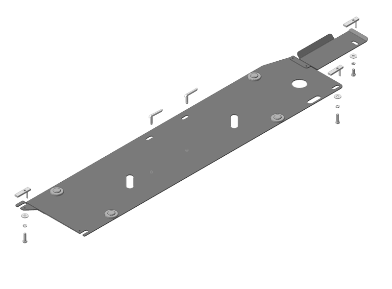 Защита стальная Мотодор, подходит для Nissan X-Trail 2015- (арт.11412)