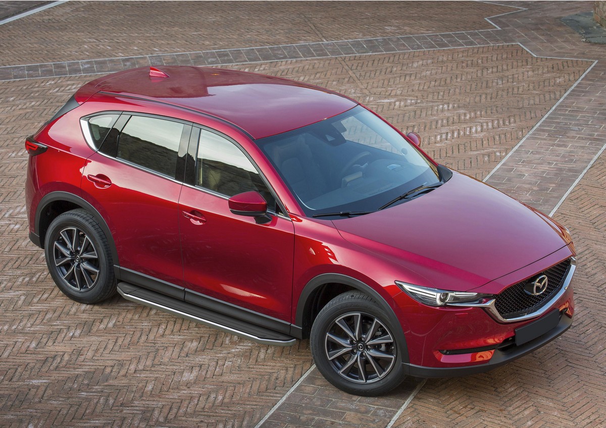 Пороги алюминиевые "Premium" Rival для Mazda CX-5 2017-, 173 см, 2 шт., A173ALP.3802.1