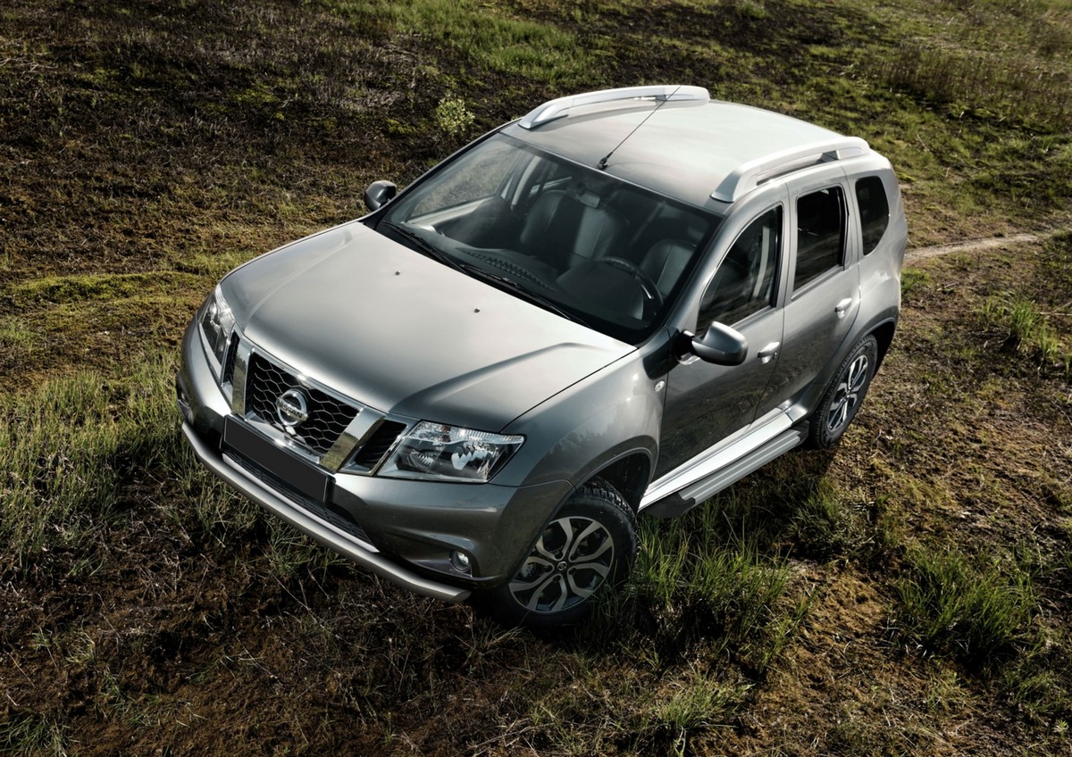 Пороги алюминиевые "Silver" Rival для Nissan Terrano 2014-/Renault Duster 2011-2015-, 173 см, 2 шт., F173AL.4701.3