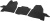 Коврики салона передние Rival для Ford Transit 2014-н.в., полиуретан, с крепежом, с перемычкой, 3 шт., 11806001